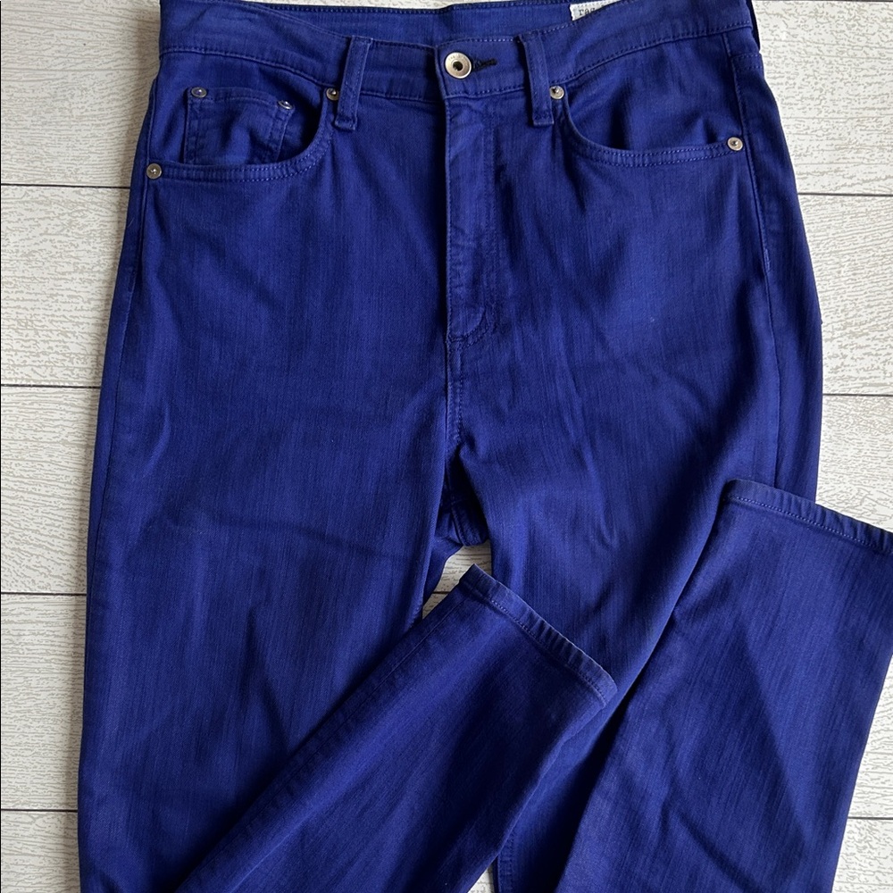 rag & bone jeans high rise ankle skinny 30w 26.5l Electric blue with stretch EUC